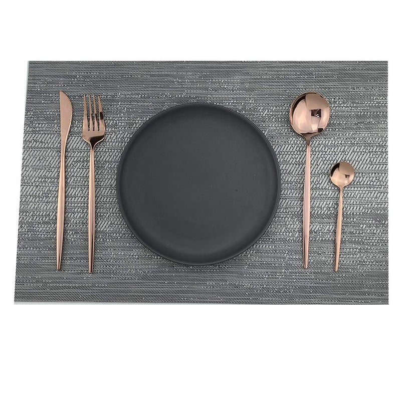 Gugrida 24-Piece Silverware Set - 18/10 Stainless Steel Reusable Utensils Forks Spoons Knives Set, Mirror Polished Cutlery Flatware Set, Great for Family Gatherings & Daily Use (6 set, Copper) - Image 5